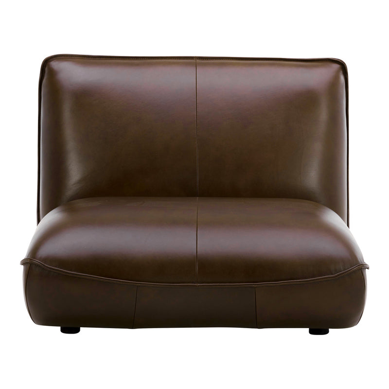 Zeppelin Leather Slipper Chair Toasted Hickory