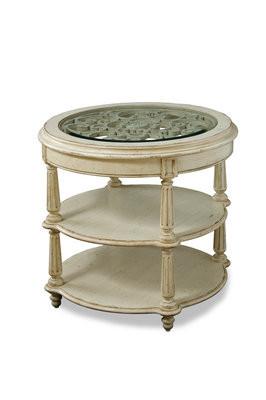 Provenance- Round Lamp Table- Linen - Al Rugaib Furniture (8644093458)