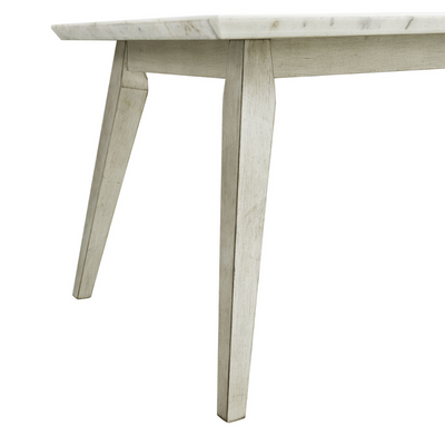 Bette Dining Table W/White Marble Top In White E (6630958235744)