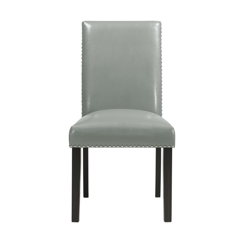Meridian Side Chair W/Grey Pu No Nailhead (6629945704544)