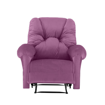 American Polo Classical Velvet Recliner Upholstered Chair with Controllable Back  - Purple-906193-PU (6613422243936)