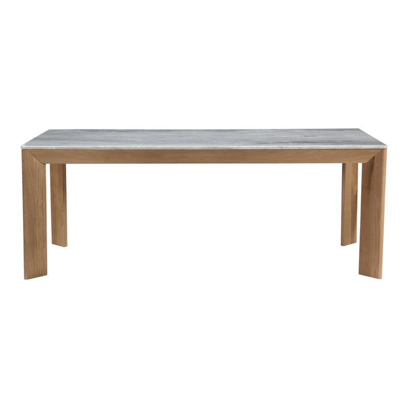 Angle Ashen Grey Marble Dining Table Rectangular Large