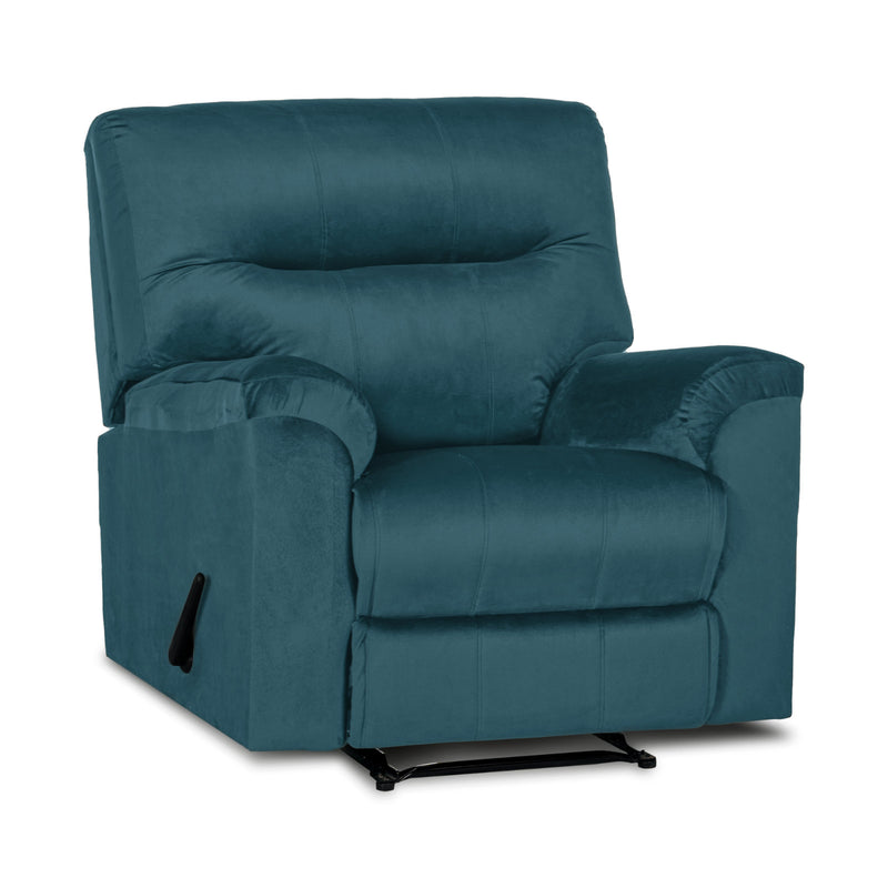 In House Rocking & Rotating Recliner Upholstered Chair with Controllable Back - Turquoise-905137-TU (6613411954784)