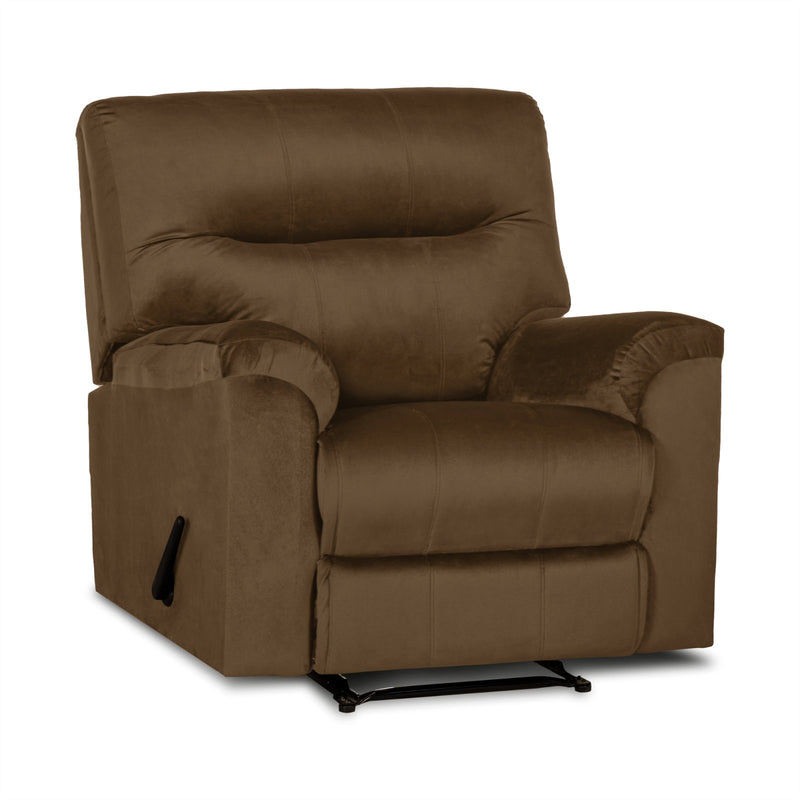 In House Rocking Recliner Upholstered Chair with Controllable Back - Dark Brown-905136-BR (6613411397728)