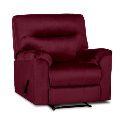 In House Rocking Recliner Upholstered Chair with Controllable Back - Red-905136-RE (6613411725408)