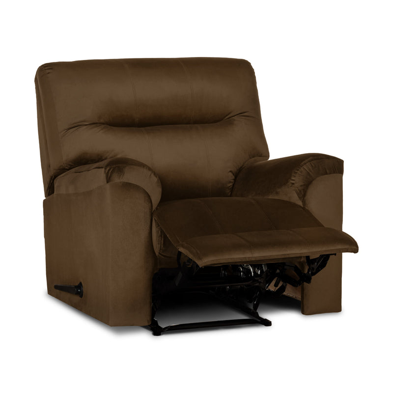 In House Rocking & Rotating Recliner Upholstered Chair with Controllable Back - Dark Brown-905137-BR (6613411856480)