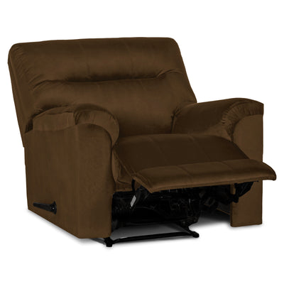 In House Rocking & Rotating Recliner Upholstered Chair with Controllable Back - Dark Brown-905137-BR (6613411856480)