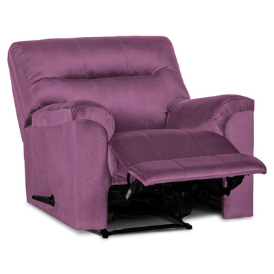 In House Rocking Recliner Upholstered Chair with Controllable Back - Purple-905136-PU (6613411659872)