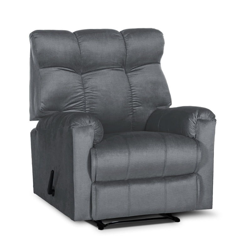 In House Rocking Recliner Chair Upholstered With Controllable Back - Red-AB011S008 (6613419950176)