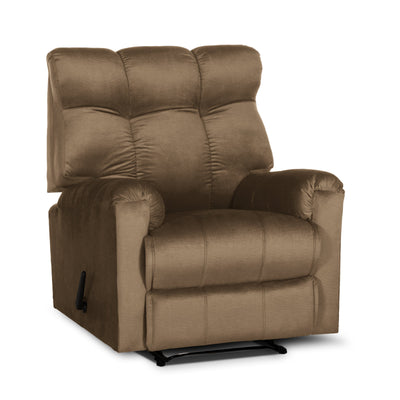 In House Rocking & Rotating Recliner Chair Upholstered With Controllable Back - Camel-AB011R003 (6613420245088)
