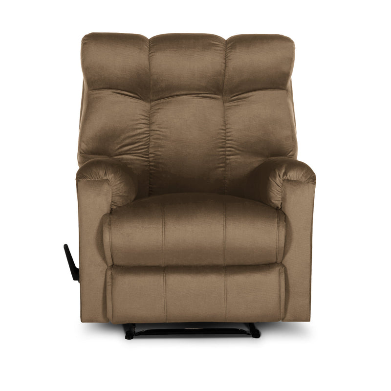 In House Rocking & Rotating Recliner Chair Upholstered With Controllable Back - Camel-AB011R003 (6613420245088)