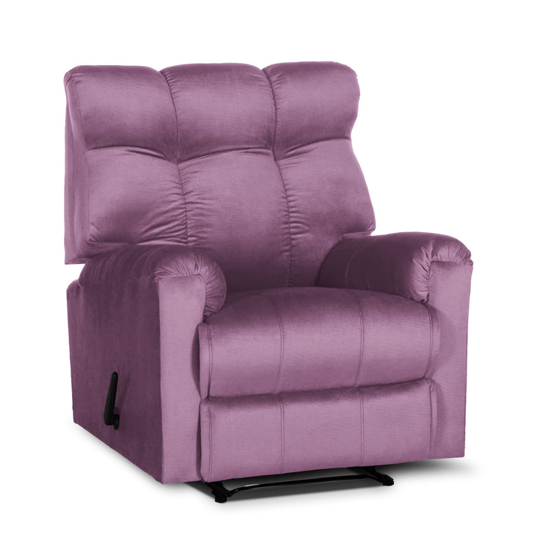 In House Rocking Recliner Chair Upholstered With Controllable Back - Turquoise-AB011S011 (6613420048480)