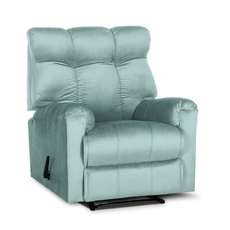 In House Rocking Recliner Chair Upholstered With Controllable Back - Pink-AB011S005 (6613419851872)
