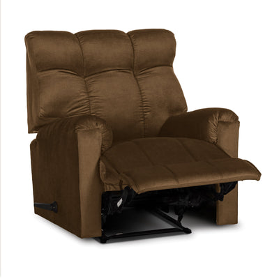 In House Rocking Recliner Chair Upholstered With Controllable Back - Dark Beige-AB011S002 (6613419753568)
