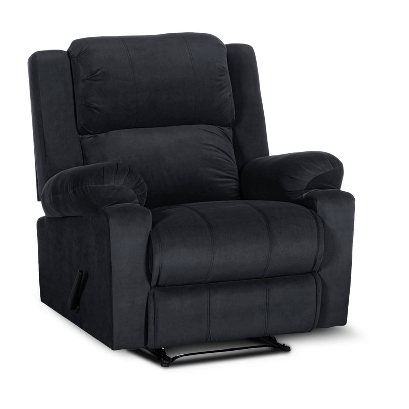 In House Rocking Recliner Upholstered Chair with Controllable Back - Dark Grey-905139-DG (6613412937824)