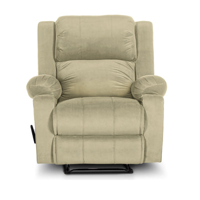 In House Rocking & Rotating Recliner Upholstered Chair with Controllable Back - White-905140-W (6613413658720)