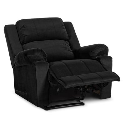 In House Classic Recliner Upholstered Chair with Controllable Back - Black-905138-BL (6613412282464)