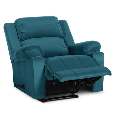 In House Rocking Recliner Upholstered Chair with Controllable Back - Turquoise-905139-TU (6613412872288)