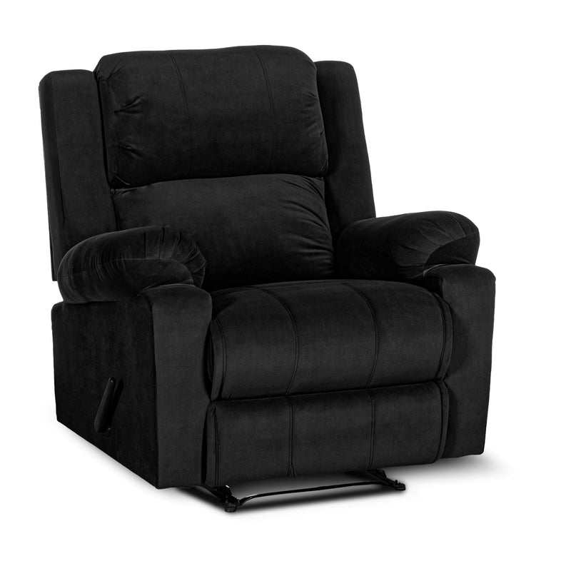 In House Classic Recliner Upholstered Chair with Controllable Back - Black-905138-BL (6613412282464)