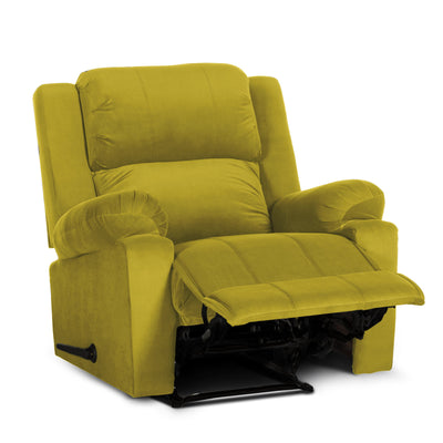 In House Rocking & Rotating Recliner Upholstered Chair with Controllable Back - Yellow-905140-Y (6613413494880)