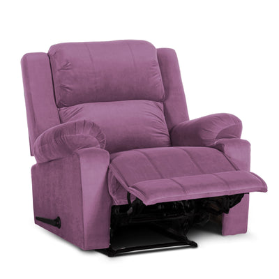 In House Rocking & Rotating Recliner Upholstered Chair with Controllable Back - Purple-905140-PU (6613413560416)