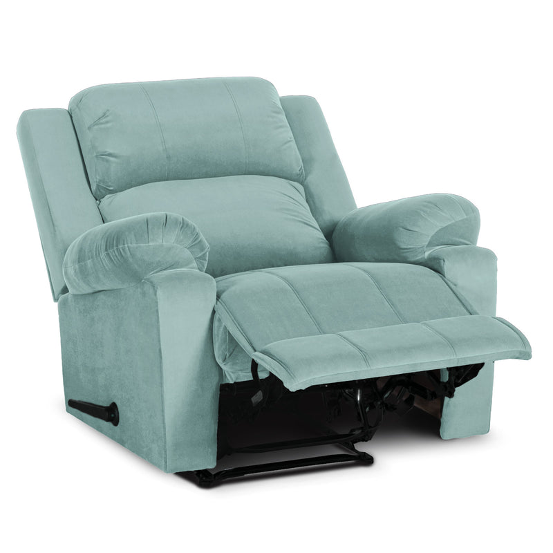 In House Rocking & Rotating Recliner Upholstered Chair with Controllable Back - Teal-905140-TE (6613413396576)