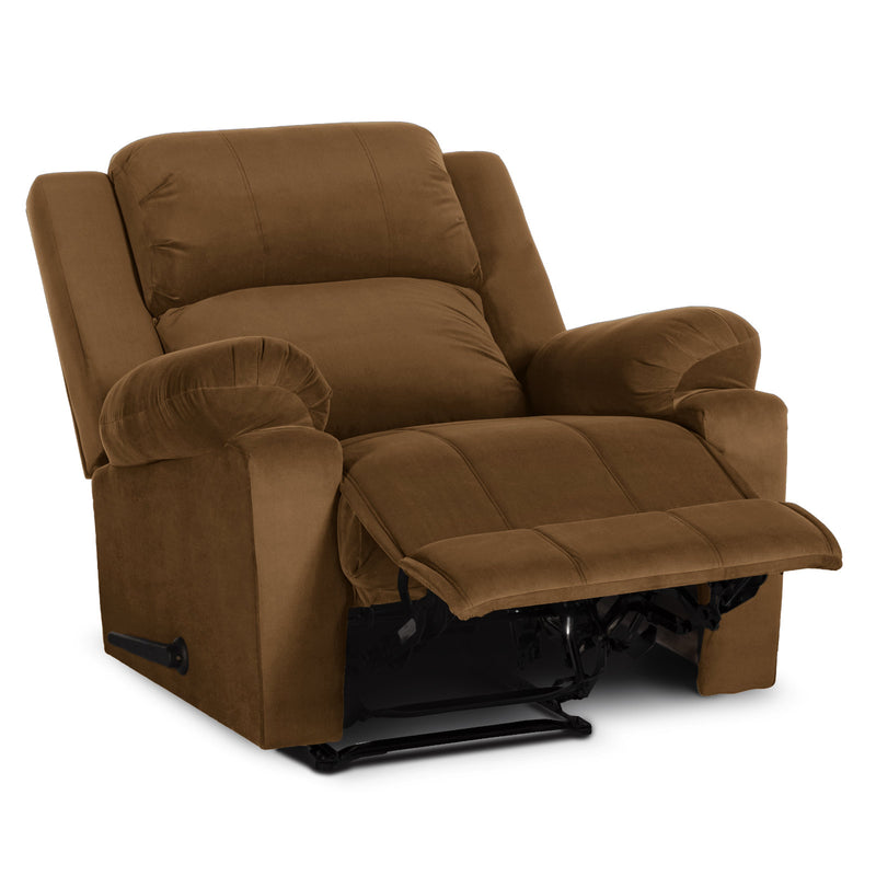 In House Classic Recliner Upholstered Chair with Controllable Back - Dark Brown-905138-BR (6613412315232)