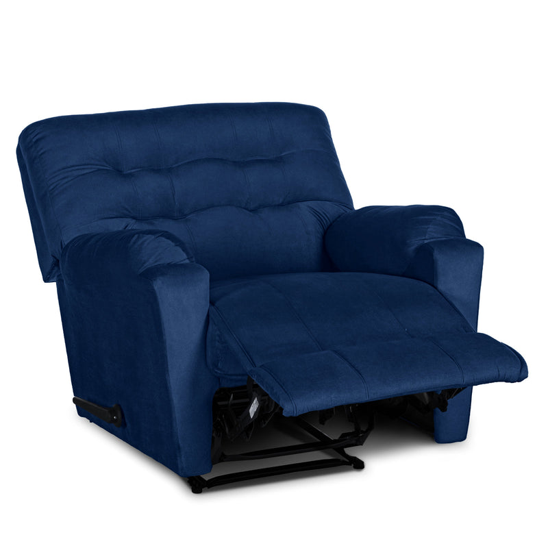 In House Rocking Recliner Upholstered Chair with Controllable Back - Blue-905142-B (6613414248544)