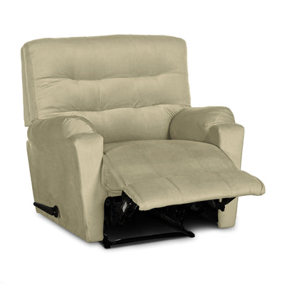 In House Classic Recliner Upholstered Chair with Controllable Back - White-905141-W (6613414117472)