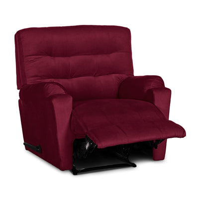 In House Rocking Recliner Upholstered Chair with Controllable Back - Red-905142-RE (6613414510688)