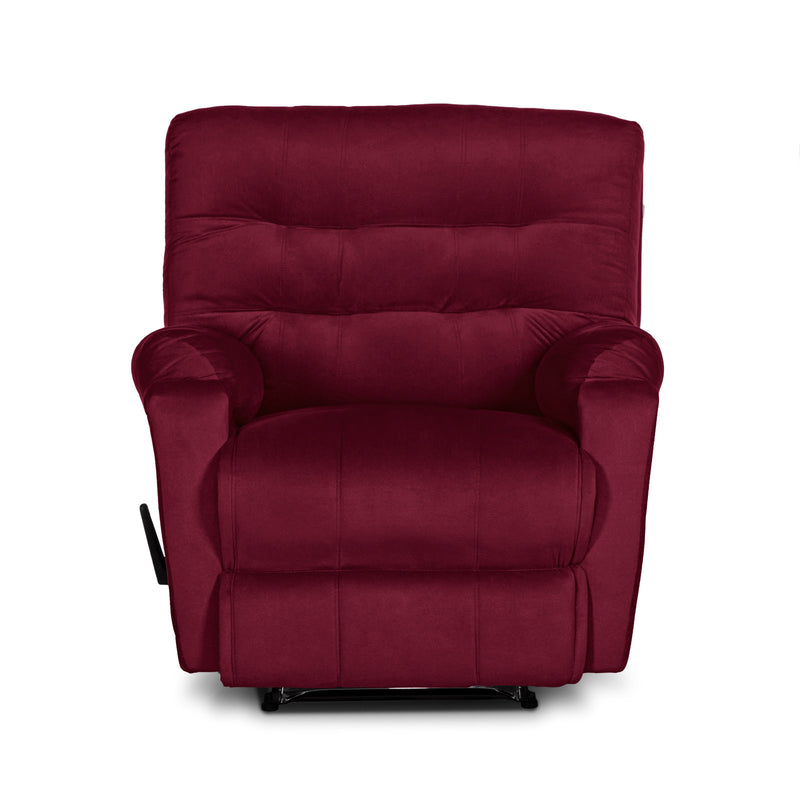 In House Rocking Recliner Upholstered Chair with Controllable Back - Red-905142-RE (6613414510688)