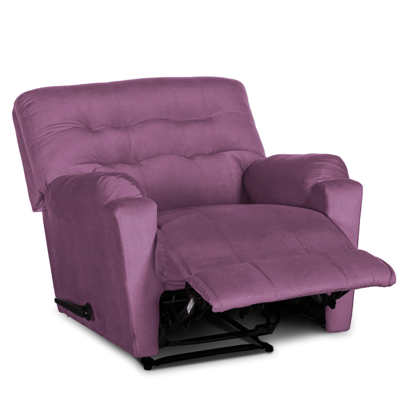 In House Rocking Recliner Upholstered Chair with Controllable Back - Purple-905142-PU (6613414477920)