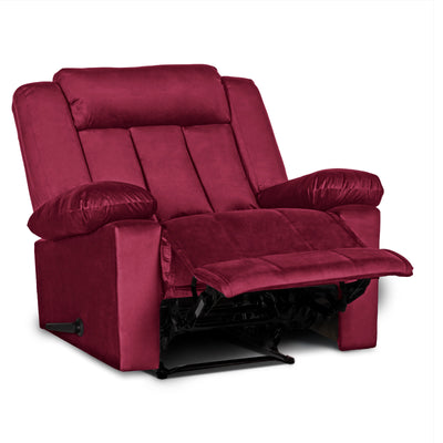 In House Rocking & Rotating Recliner Upholstered Chair with Controllable Back - Red-905146-RE (6613416411232)