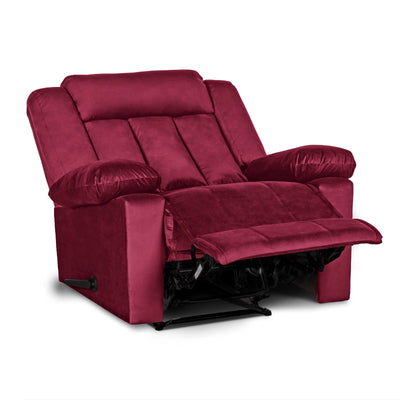 In House Rocking & Rotating Recliner Upholstered Chair with Controllable Back - Red-905146-RE (6613416411232)