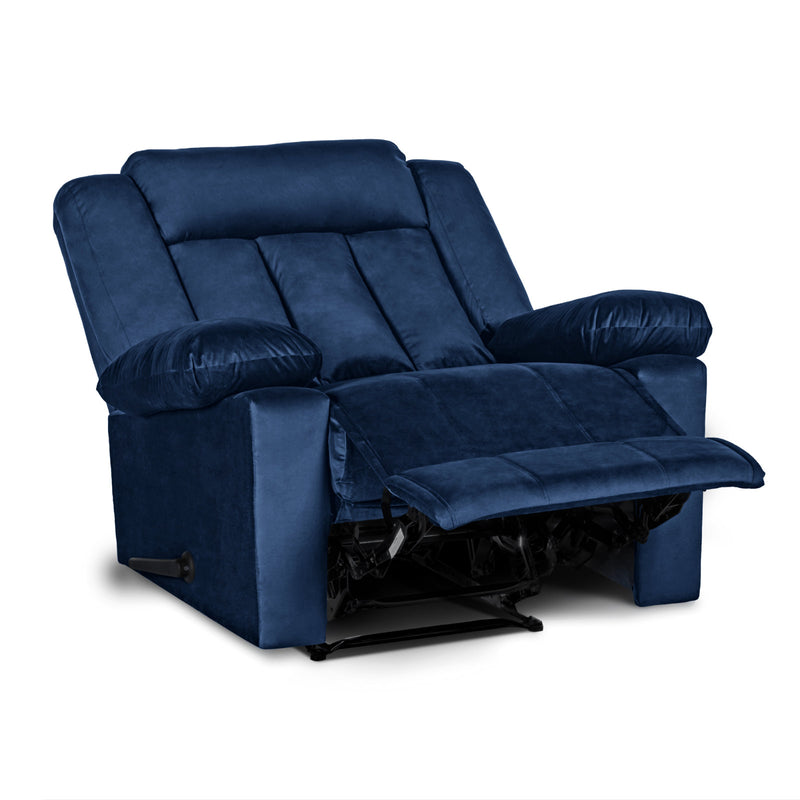 In House Rocking & Rotating Recliner Upholstered Chair with Controllable Back - Blue-905146-B (6613416149088)