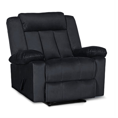 In House Rocking Recliner Upholstered Chair with Controllable Back - Dark Grey-905145-DG (6613415755872)