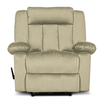 In House Rocking Recliner Upholstered Chair with Controllable Back - White-905145-W (6613416018016)