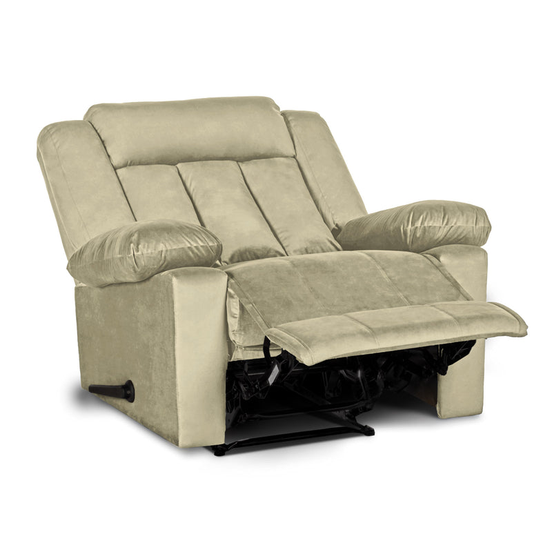 In House Classic Recliner Upholstered Chair with Controllable Back - White-905144-W (6613415526496)