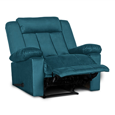 In House Rocking Recliner Upholstered Chair with Controllable Back - Turquoise-905145-TU (6613415690336)