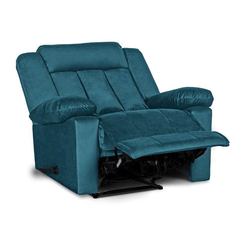 In House Rocking Recliner Upholstered Chair with Controllable Back - Turquoise-905145-TU (6613415690336)