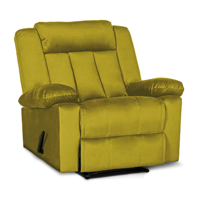 In House Rocking Recliner Upholstered Chair with Controllable Back - Yellow-905145-Y (6613415854176)