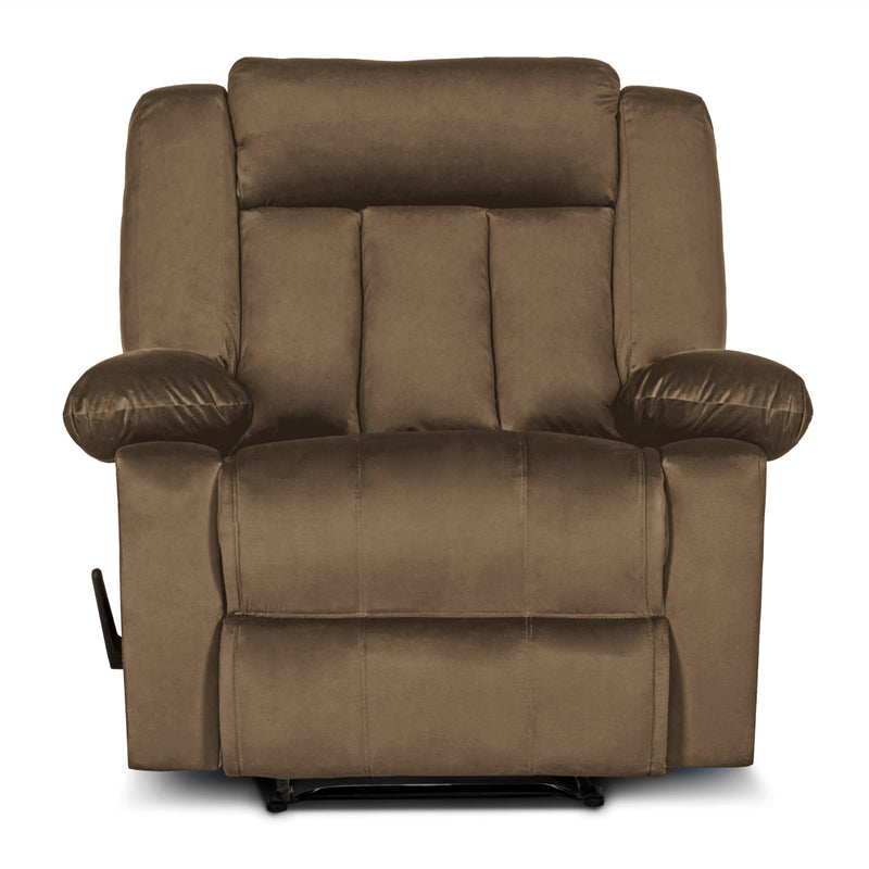 In House Rocking & Rotating Recliner Upholstered Chair with Controllable Back - Light Brown-905146-BE (6613416116320)