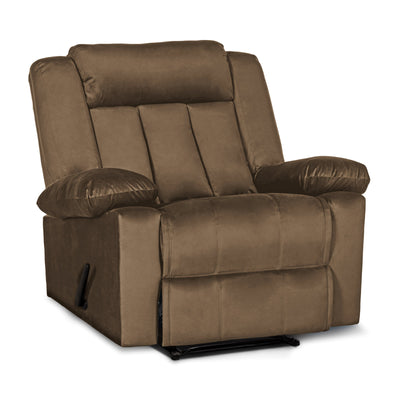 In House Rocking Recliner Upholstered Chair with Controllable Back - Light Brown-905145-BE (6613415624800)