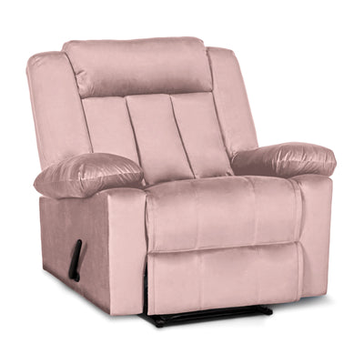 In House Rocking Recliner Upholstered Chair with Controllable Back - Light Grey-905145-G (6613415821408)