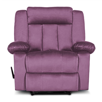 In House Classic Recliner Upholstered Chair with Controllable Back - Purple-905144-PU (6613415395424)