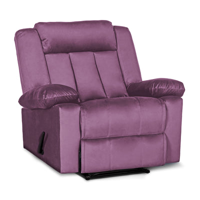 In House Classic Recliner Upholstered Chair with Controllable Back - Purple-905144-PU (6613415395424)
