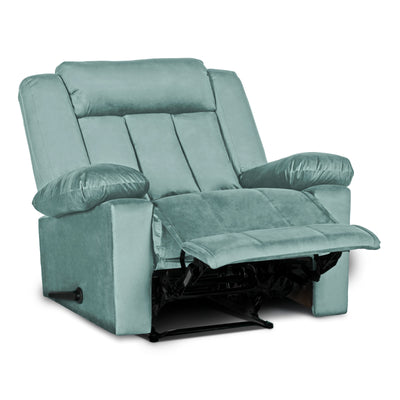 In House Rocking & Rotating Recliner Upholstered Chair with Controllable Back - Teal-905146-TE (6613416214624)