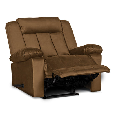 In House Rocking & Rotating Recliner Upholstered Chair with Controllable Back - Dark Brown-905146-BR (6613416083552)