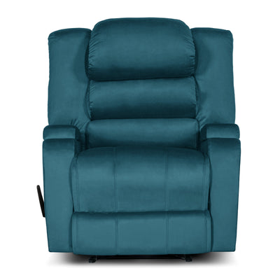 In House Rocking Recliner Upholstered Chair with Controllable Back - Turquoise-905148-TU (6613417099360)