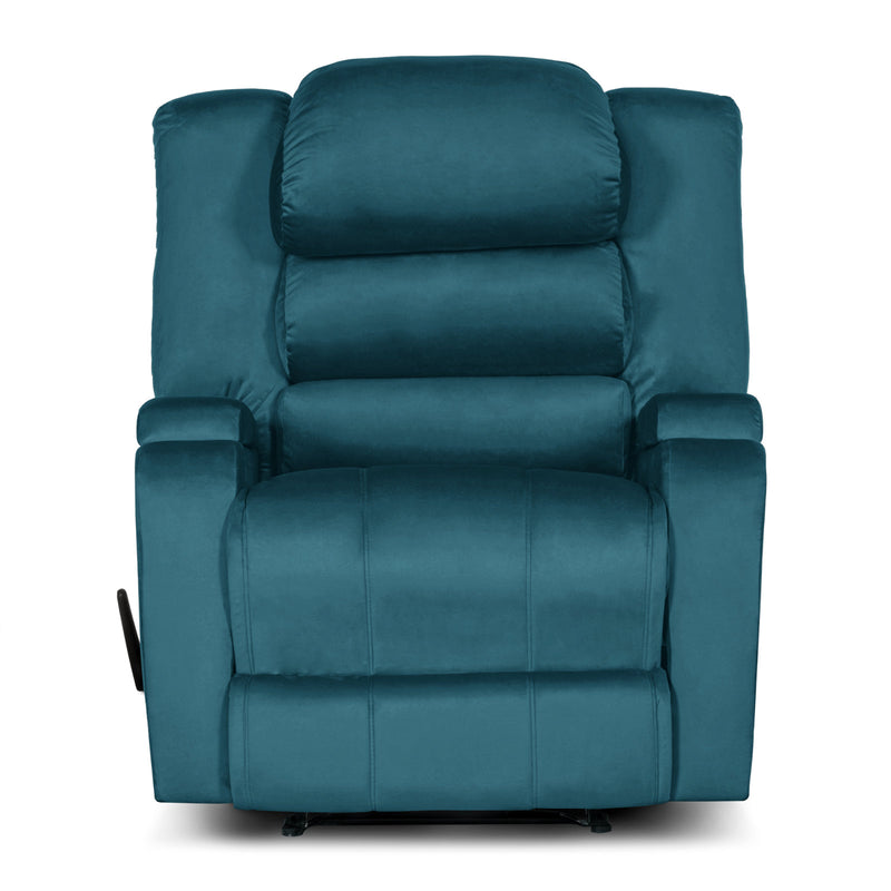 In House Rocking Recliner Upholstered Chair with Controllable Back - Turquoise-905148-TU (6613417099360)